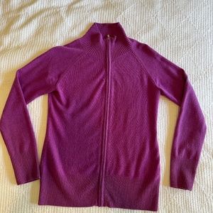 Peter Millar Pink Full-Zip Cashmere Sweater | Pink | Size XS